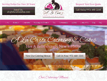 Tablet Screenshot of alacartedallas.com